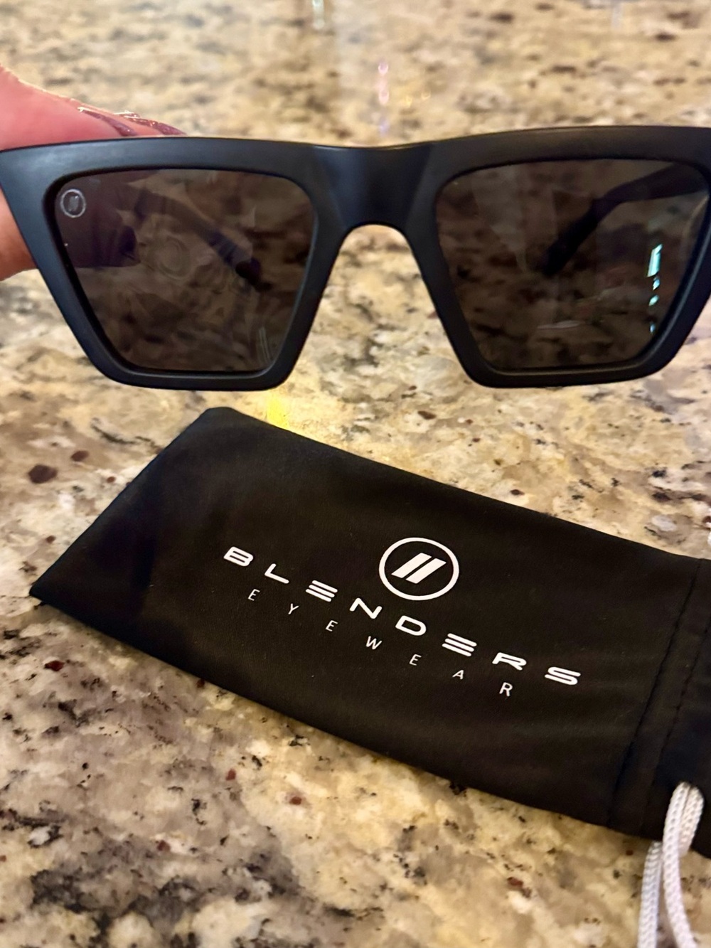 Blenders Black Women's Square Sunglasses